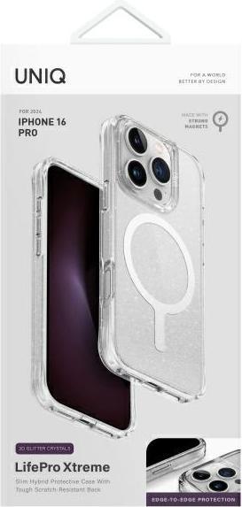 Produktbild Uniq etui LifePro Xtreme iPhone 16 Pro 6.3" Magclick Charging przezroczysty/tinsel lucent (Apple iPhone 16 Pro)