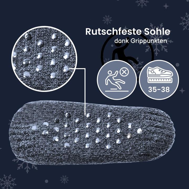 Actual product image Hermex Slippers size 35-38 winter socks cosy socks fuzzy socks slippers (Single pack, 35 - 38)