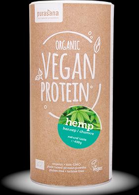 Image du produit Purasana Protéine végétalienne HEMP NATURAL 50% 400 grammes BIO (Protéine de chanvre, 1 pcs, 400 g)