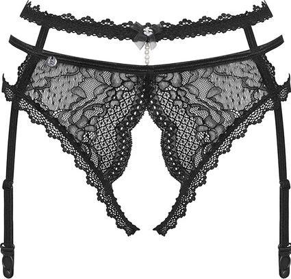 Produktbild Obsessive Pearlove garter belt black XXL (XXL)