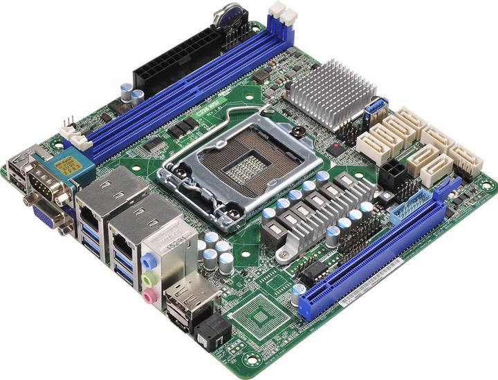 Actual product image AsRock Rack C236 WSI - Motherboard - Mini-ITX - LGA1151 Socket - C236 - USB 3.0 - 2 x G (LGA 1151, Intel C236, Mini-ITX)