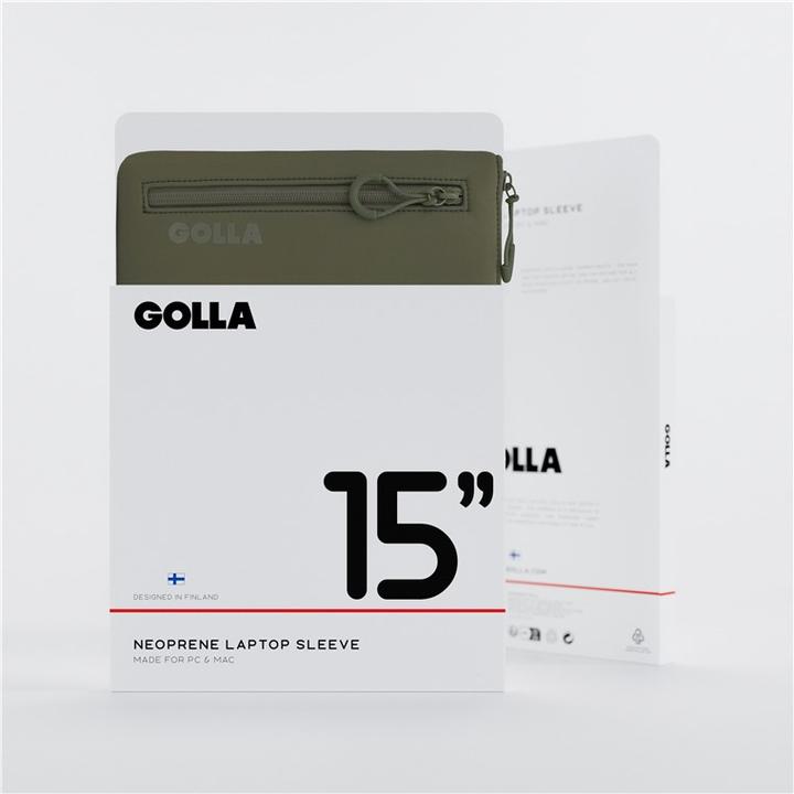 Actual product image Golla Set of backpack and laptop sleeve 15 inch, green