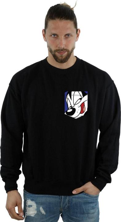 Image du produit Looney Tunes - Sweat PEPE LE PEW FACE FAUX POCKET - Homme (XL)