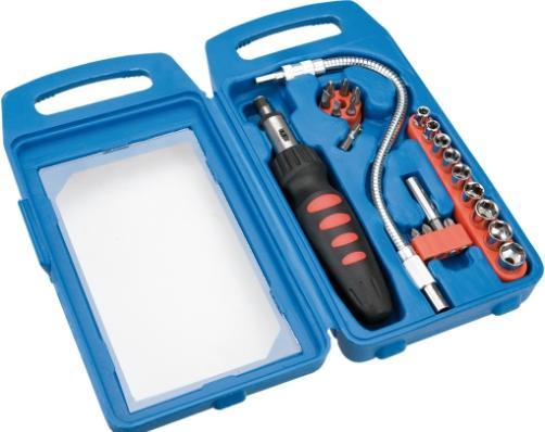 Image du produit TOP Embouts de tournevis et douilles avec poignée 22 pcs (39D185)