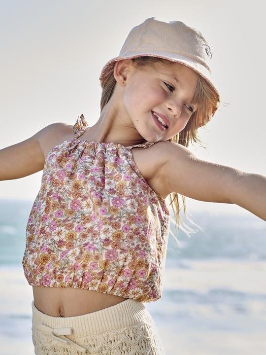 Image du produit Vertbaudet Blouse cropped fille avec bretelles à volants (92)