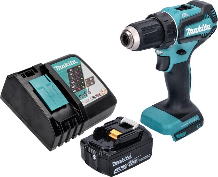 Immagine prodotto Makita DDF 485 RM1 Trapano avvitatore a batteria 18 V 50 Nm Brushless + 1x batteria ricaricabile 4,0 Ah + (Batteria ricaricabile)