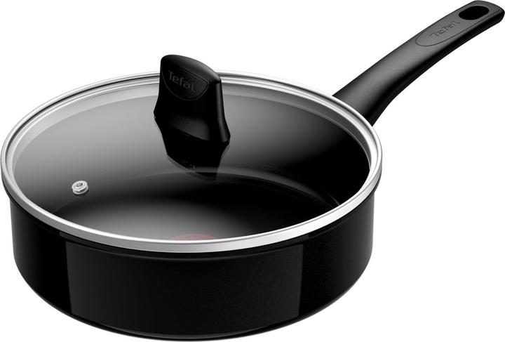 Tefal Cooking pot with lid Renew Black On 24 cm (24 cm, Pot, Cast aluminium, Ceramic)