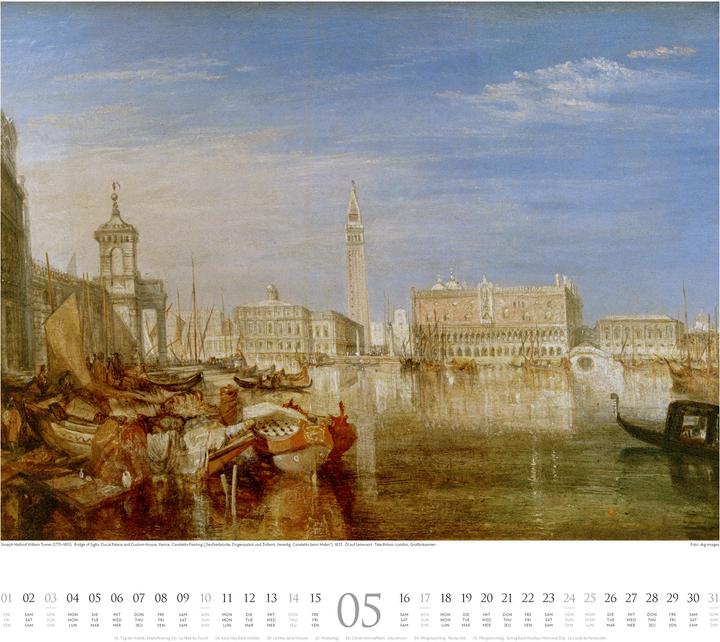 Produktbild William Turner Kalender 2026 (54 x 48 cm, Harter Einband, Französisch, Deutsch, Englisch)
