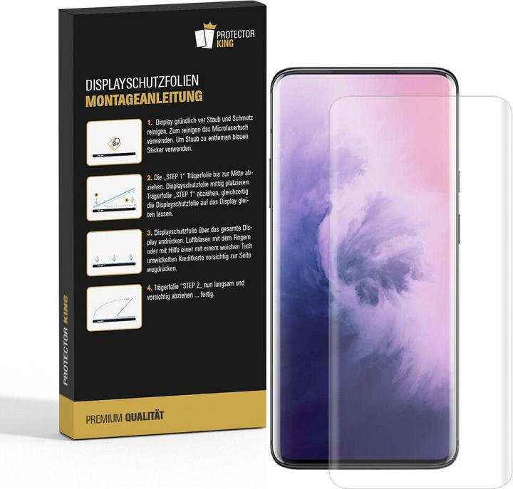 Produktbild Protectorking 2x echtes Tempered 9H Panzerhartglas 3D KLAR (2 Stück, OnePlus 7T Pro)