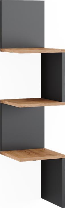 Produktbild Vicco Eckregal Paolo, Anthrazit/Goldkraft Eiche, 28 x 116.4 cm