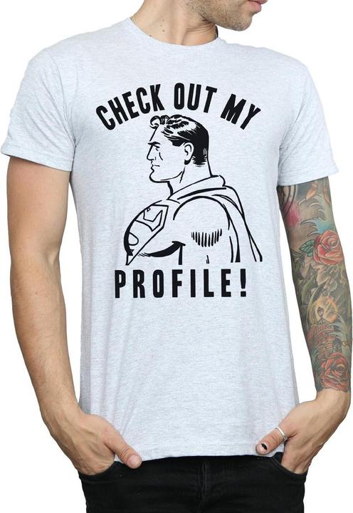 Actual product image Mens Superman Check Out My Profile T-Shirt (XL)