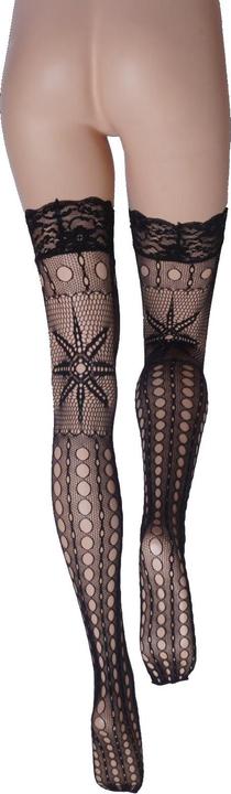 Image du produit Levee Star Bas jarretières résille, couleur 399 noir, taille 48-50 (48 - 50)