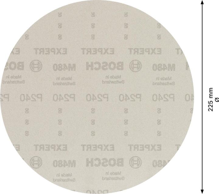 Immagine prodotto Bosch Professional Zubehör EXPERT M480 Rete di levigatura per levigatrice per cartongesso, 225 mm, G 240, 25 pezzi. (240)