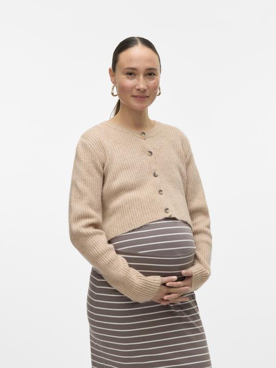 Produktbild Mamalicious Normal geschnitten Rundhals Strickjacke Strickjacke (L)