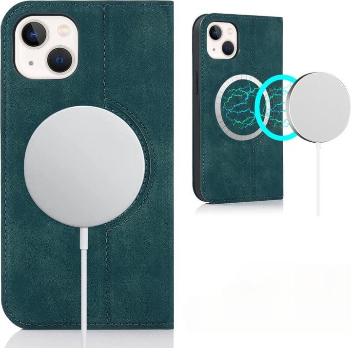 Immagine prodotto Cover-Discount iPhone 15 - Custodia MagSafe Flip RFID blu (Apple iPhone 15)
