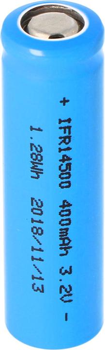 Efest Rechargeable battery IFR14500 - AA, Flat Top (without head) flat positive terminal (1 pcs., 400 mAh, Rechargeable battery)