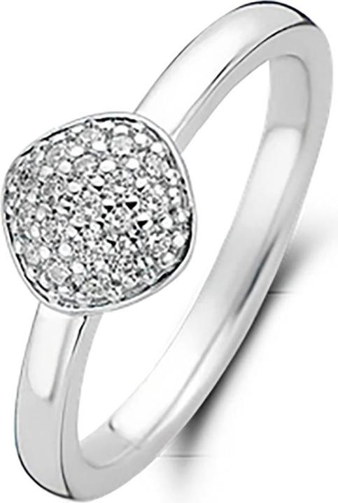 Produktbild Ti Sento Milano Ring Solitär mit Zirkonia-Pavè 12174ZI (56, 925 Silber)