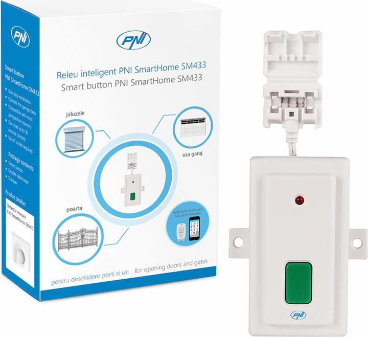 Actual product image PNI Intelligent relay SmartHome SM433 for opening gates and doors with manual or Internet operation.