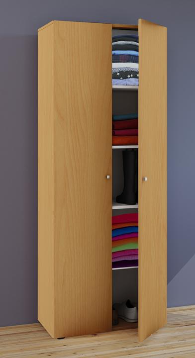 Image du produit VCM Armoire polyvalente en bois série Vandol avec portes battantes
