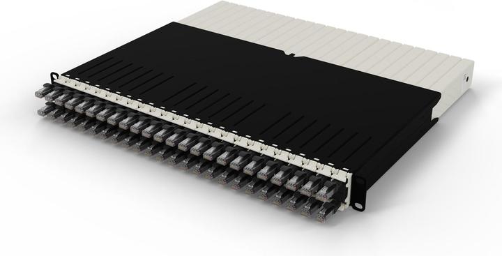 PATCHBOX one / 8RU / Cat 6A, UTP, 0.8 m, noir (U/UTP, CAT6a, 0.80 m)