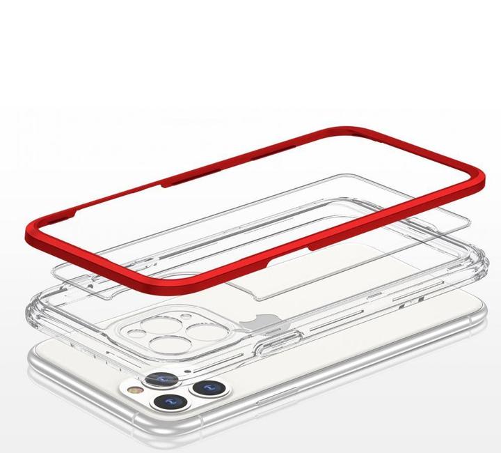 Immagine prodotto Hurtel Custodia trasparente 3in1 per iPhone 11 Pro frame cover gel rosso (Apple iPhone 11 Pro)