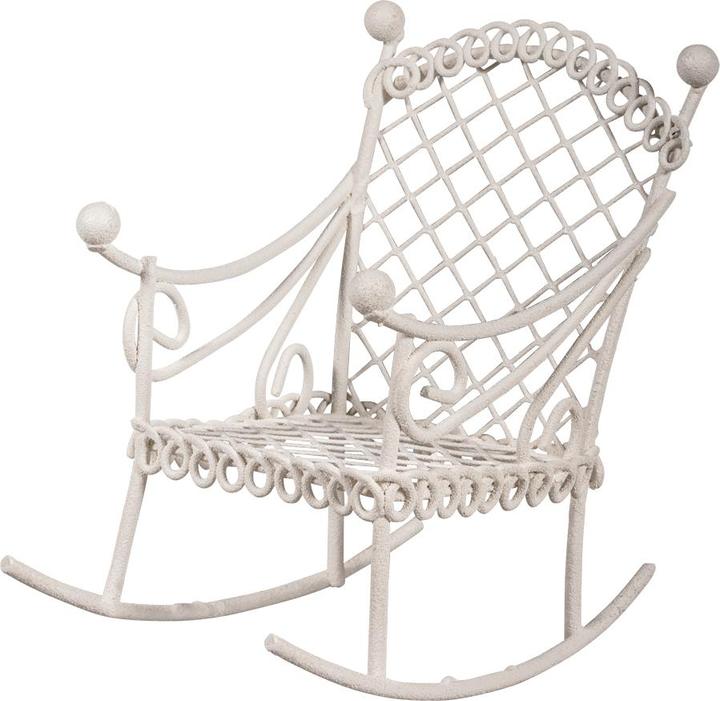 Immagine prodotto Rayher Mini sedia a dondolo, bianca, 5,3x8x7,5cm
