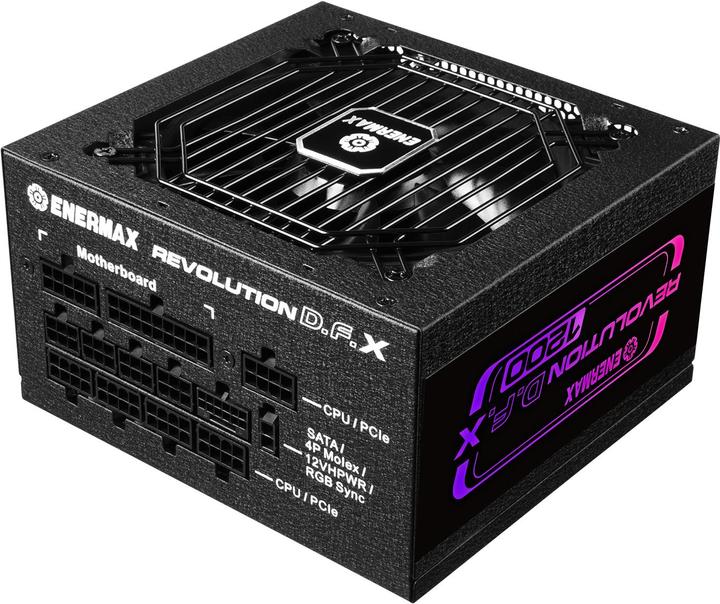 Produktbild Enermax Revolution D.F. X ARGB ATX3.0 PCI-e 5.0 Gaming PC Netzteil 1050W 80Plus Gold Vollmodular 2X (1050 W)