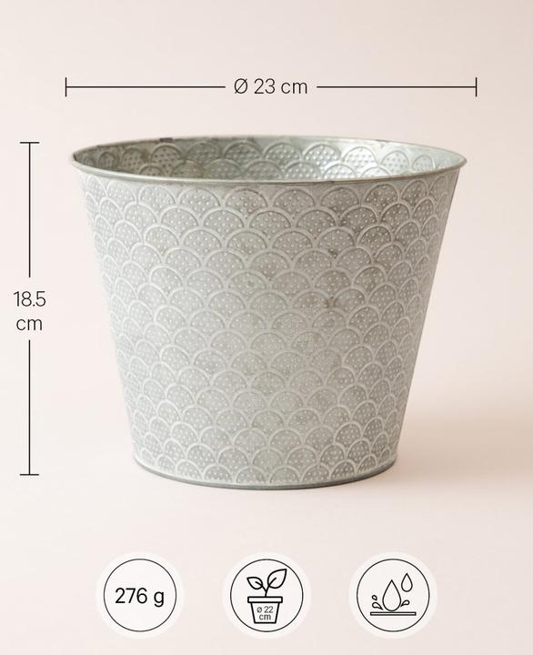 Immagine prodotto Esmée Vaso da fiori / fioriera Orient, lamiera (23 cm)