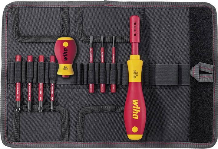 Actual product image Wiha Screwdriver and bit set (Phillipps cross recess (PH), Pozidriv cross recess (PZ), Slotted screws)