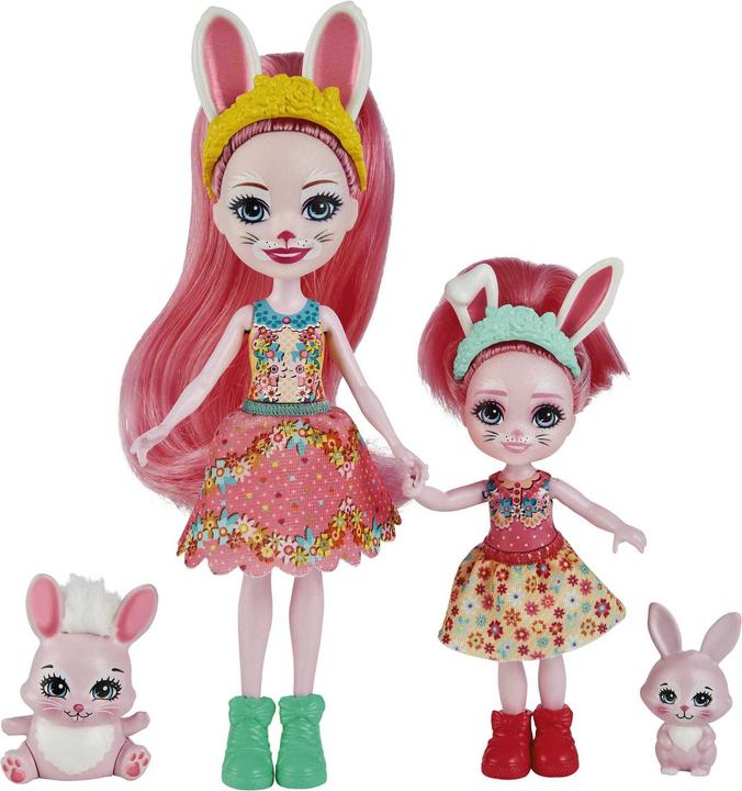 Actual product image Enchantimals Bree bunny doll and little sister