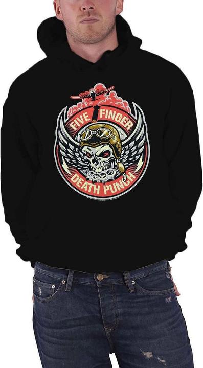 Actual product image Universal Textiles Unisex Adult Bomber Patch Hoodie (L)