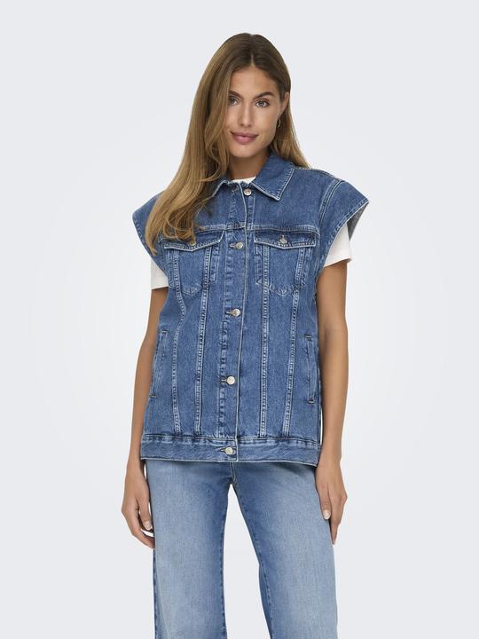 Produktbild Only Fly-Away Kragen Fledermaus-Ärmel Jeansweste Jeansweste (XS)