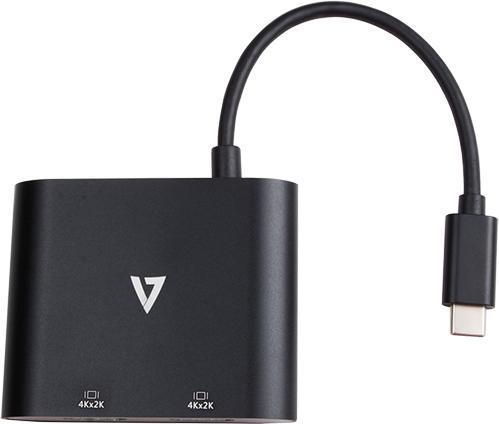 Immagine prodotto V7 USB C AdapterUSB to 2X HDMI (USB-C, 2 Porti)