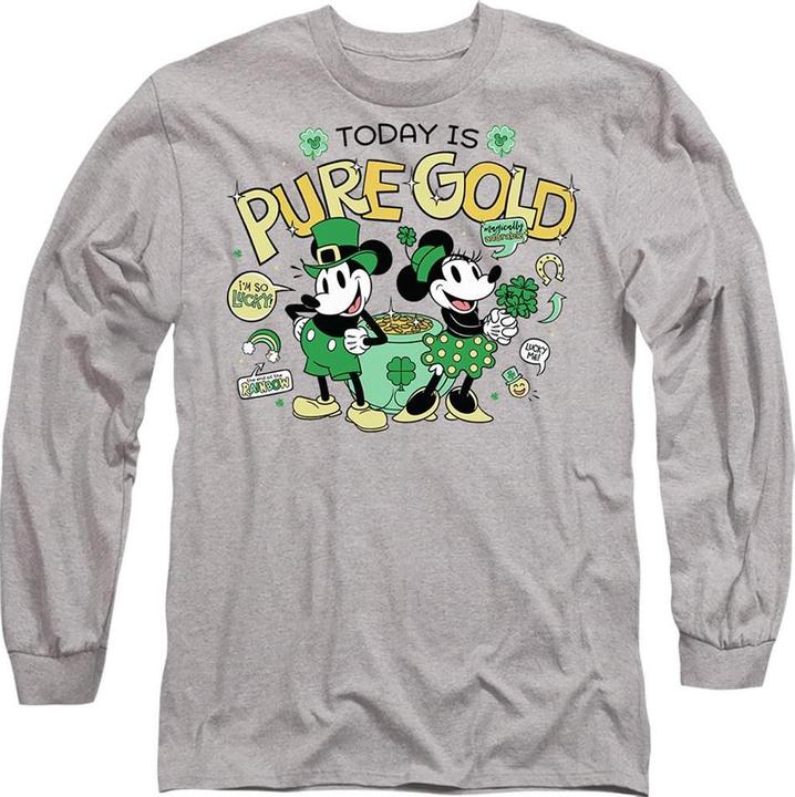 Immagine prodotto Mickey Mouse Pure Gold Maglietta Giorno di San Patrizio Topolina Adulto Unisex (XL)