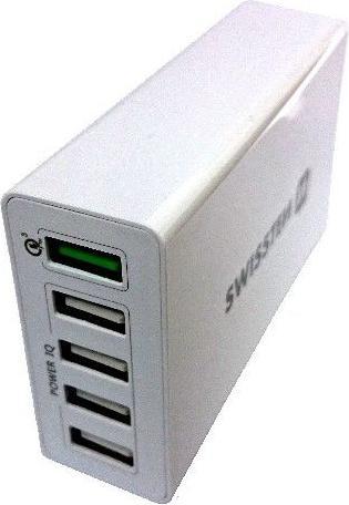 Actual product image Swissten USB Charger Qualcomm 3.0 Quick Charge + Smart IC with 5x USB 50W Power (50 W)