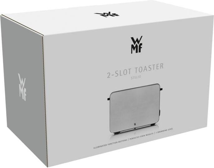 Produktbild WMF Stelio Doppelschlitz-Toaster mit Brötchenaufsatz und Bagel-Funktion