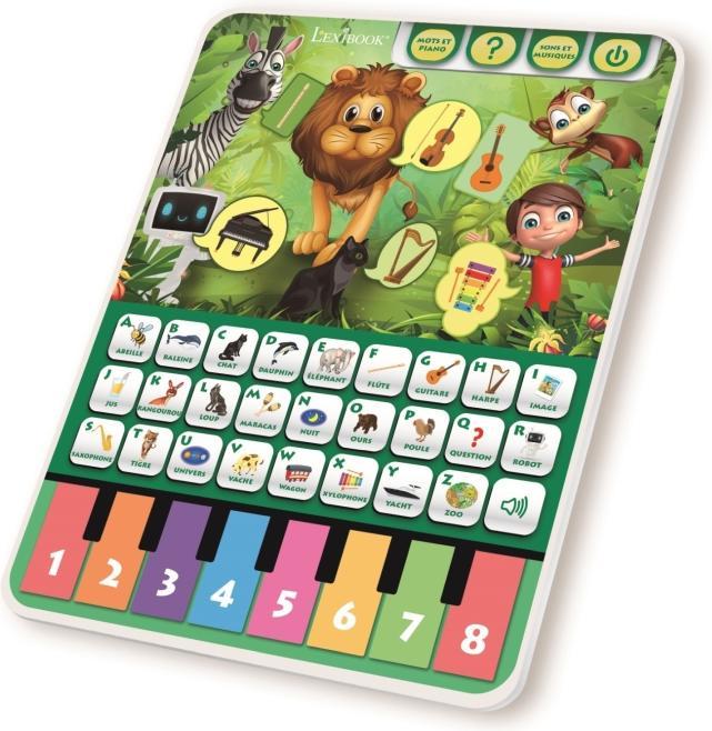 Image du produit Lexibook Tablette éducative - tablette éducative, alphabet parlant, piano musical, découverte des animaux et (Français)