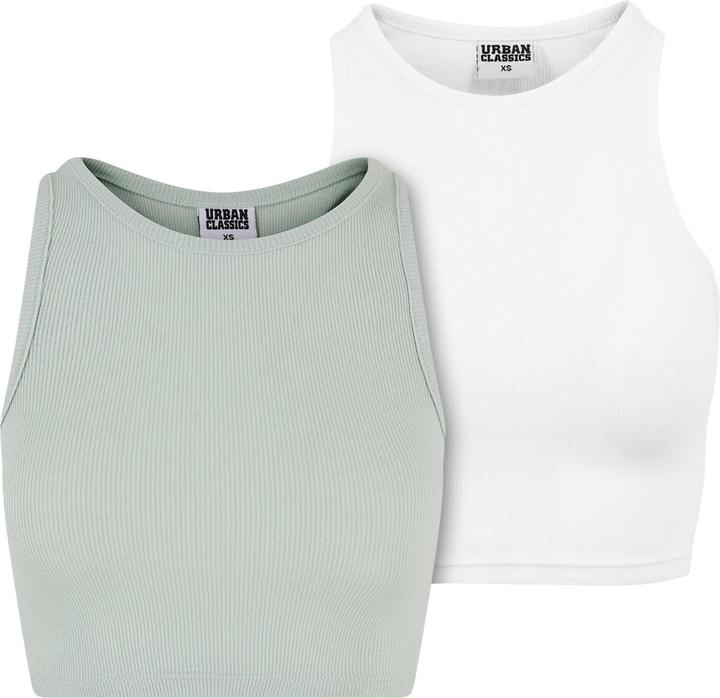 Urban Classics Ladies Cropped Rib Top 2-Pack - 19707