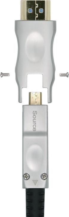 Immagine prodotto Aisens CAVO HDMI V2.0 OPTICO ACTIVO AOC DESMONTABLE 4K60HZ M/M 15M NEGRO (15 m, HDMI)