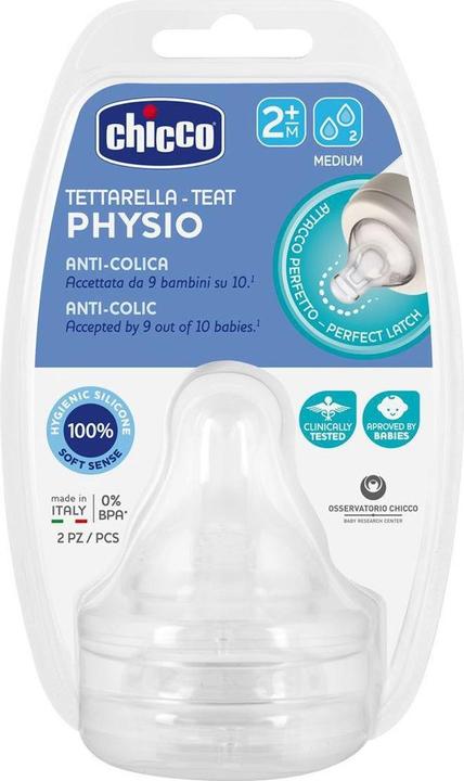 Actual product image Chicco Bottle teat PERFECT5 silicone medium flow 2m+