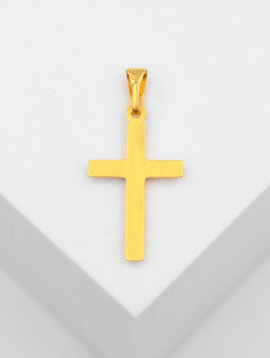 Produktbild Muau Pendant cross yellow gold 750, 26x12mm (750/18K Gelbgold)