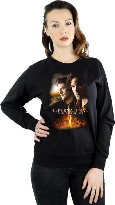 Actual product image Supernatural Womens/Ladies Flaming Poster Sweatshirt (M)