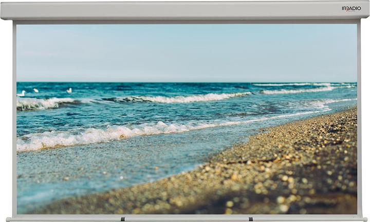 Produktbild Irradio Motorleinwand 200x113cm mit weisser Fläche und schwarzer Rückseite, Format 16:9, Mod. IR-S4202RN (90", 16:9)