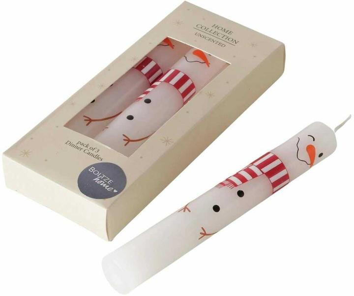 Boltze Home Christmas candle Palina 2 pieces, red/white (3 pcs.)