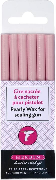 Image du produit Herbin 6 bâtons de cire nacrée pour pistolet - rose pâle