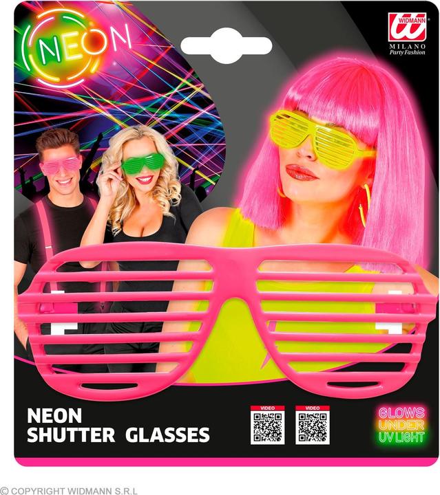 Actual product image Widmann 80s - Atzen glasses neon
