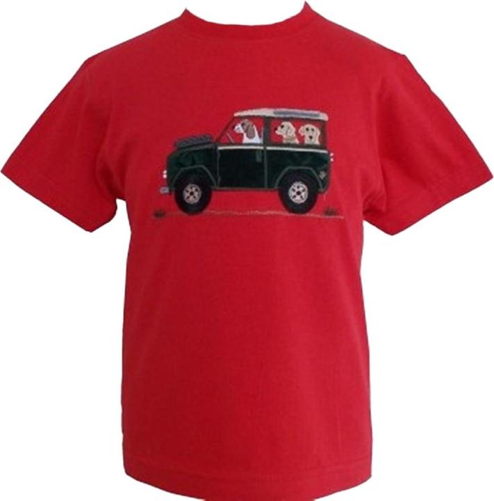 Actual product image British Country Collection Childrens/Kids Offroader & Dogs T-Shirt (140)