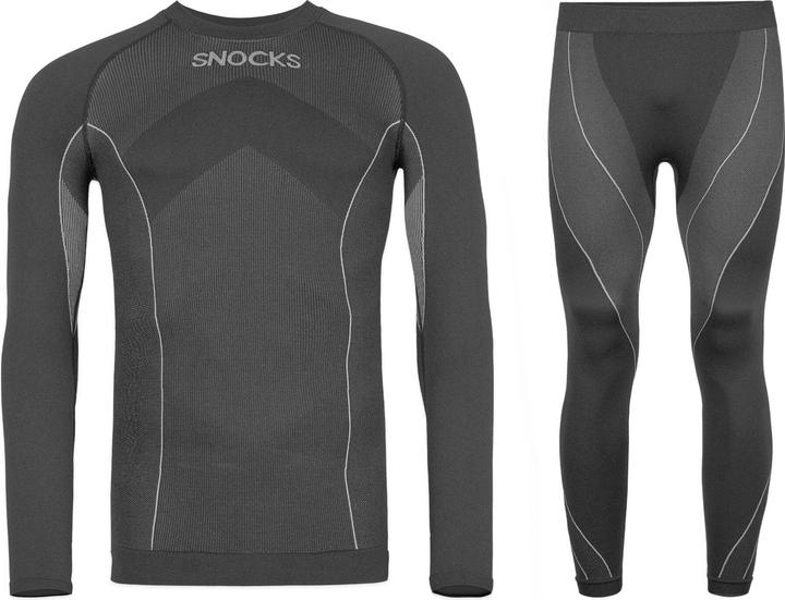 Image du produit Snocks Sous-vêtements thermiques pour hommes avec trou pour le pouce (L)