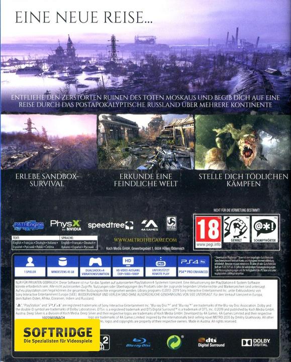 Actual product image Deep Silver Metro Exodus (PS4, DE)