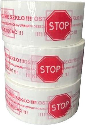Actual product image Bestpak BSTech adhesive tape with print 48x100m "Careful glass" 6 pcs. (48 mm)